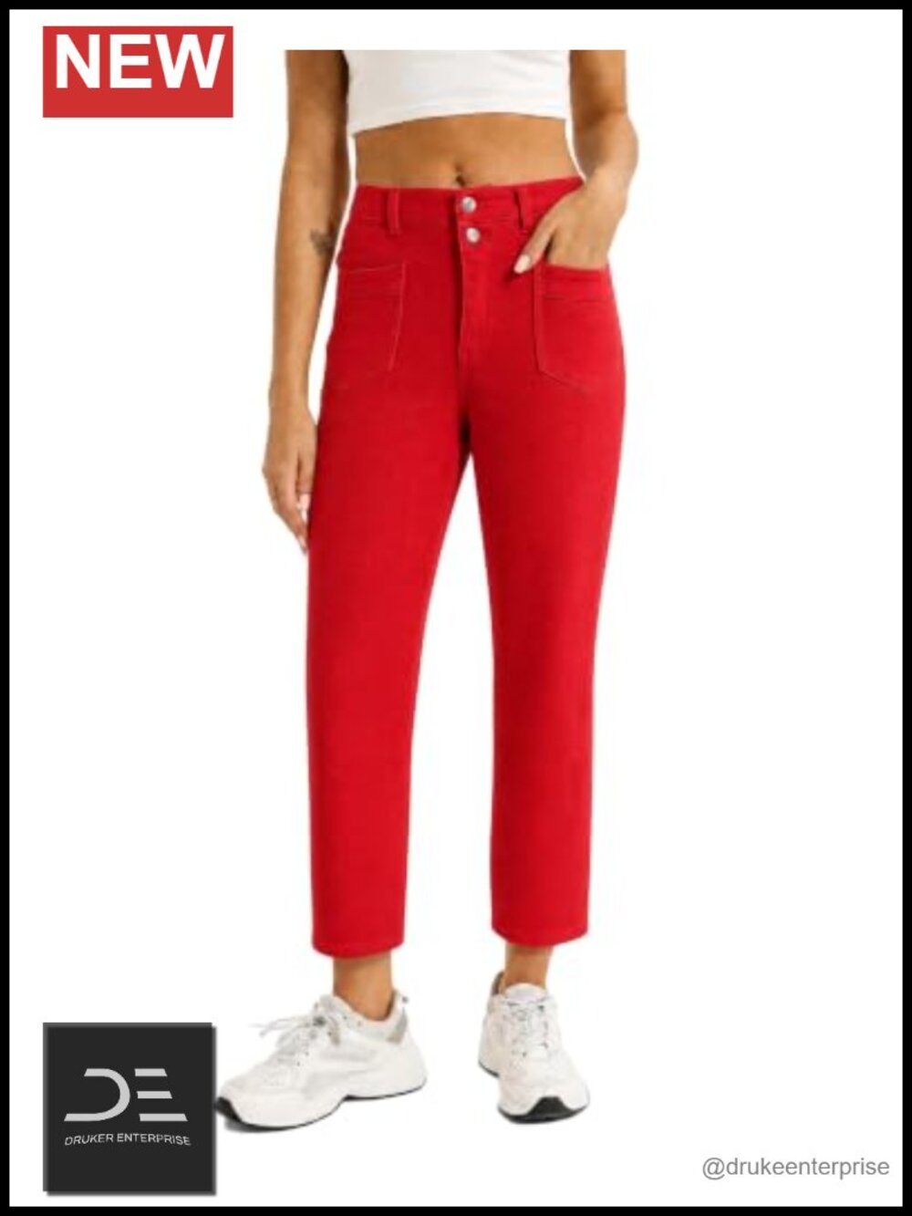 High Waisted Straight Leg Jeans for Women